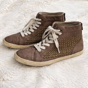 Frye Kira Studded Leather High Top Sneakers